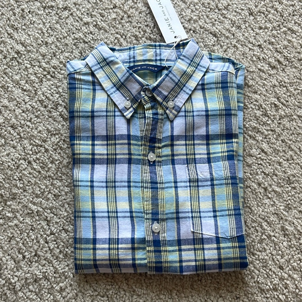 Janie and Jack boys linen shirt.